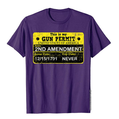 The 2A Is My Gun Permit Proud American Pro 2nd Amendment T-Shirt - Liberty Essentials Apparel