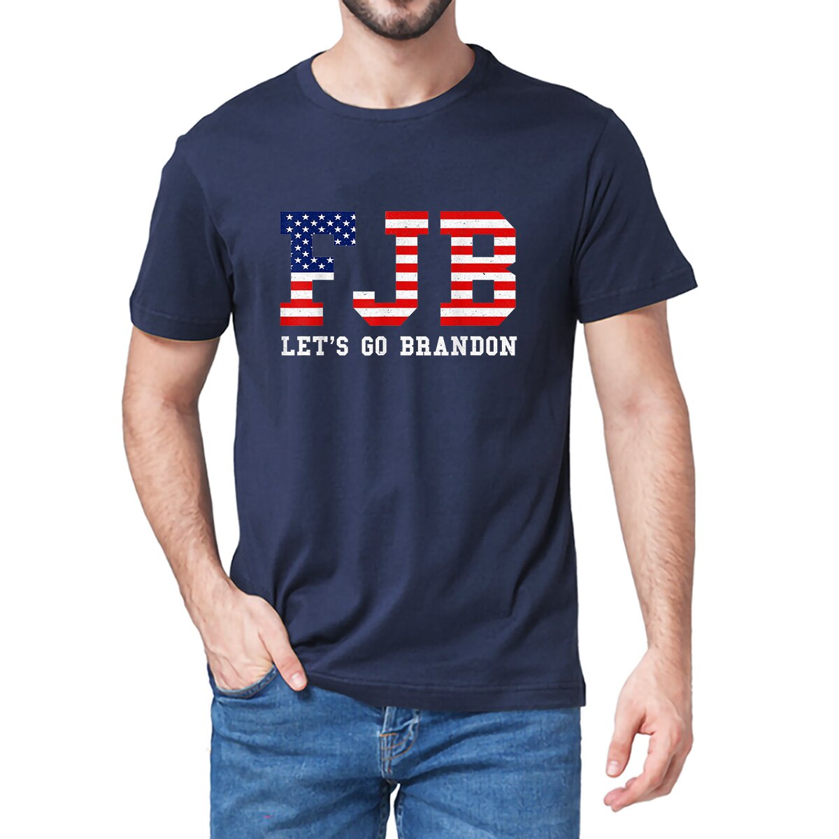 FJB - Let’s Go Brandon Conservative US Flag T-Shirt - Liberty Essentials Apparel