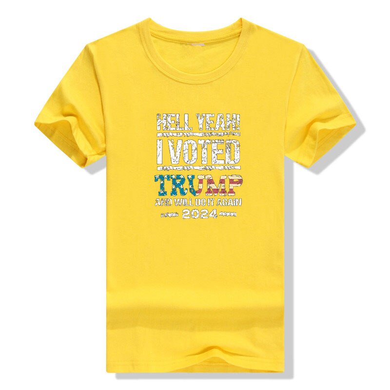Hell Yeah! I Voted Trump Graphic T-Shirt for MAGA Patriots - Liberty Essentials Apparel