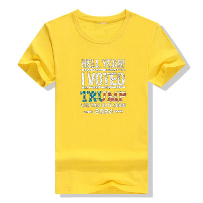 Hell Yeah! I Voted Trump Graphic T-Shirt for MAGA Patriots - Liberty Essentials Apparel