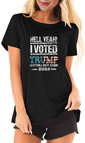 Hell Yeah! I Voted Trump Graphic T-Shirt for MAGA Patriots - Liberty Essentials Apparel