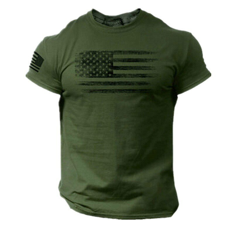 Soldier Stars and Stripes short-sleeved Quick Dry T-shirt - Liberty Essentials Apparel