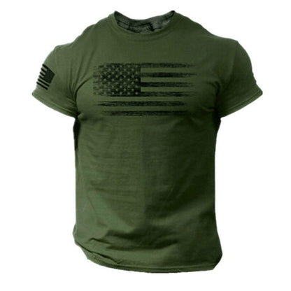 Soldier Stars and Stripes short-sleeved Quick Dry T-shirt - Liberty Essentials Apparel