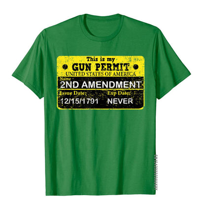 The 2A Is My Gun Permit Proud American Pro 2nd Amendment T-Shirt - Liberty Essentials Apparel