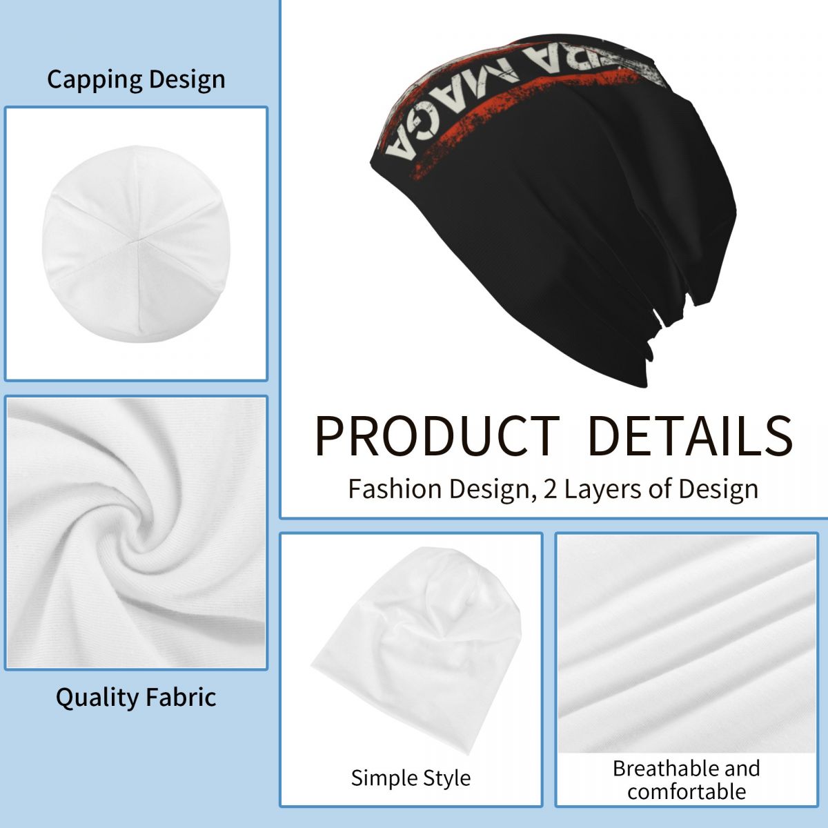 MAGA American Flag Warm Knitted Skullie - Liberty Essentials Apparel