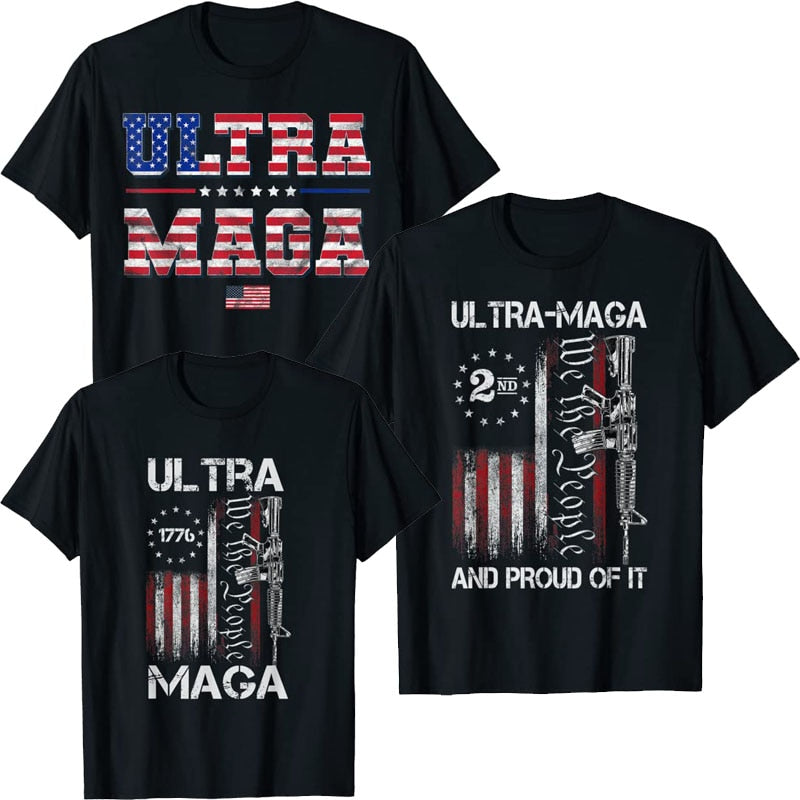 Ultra MAGA Pro-Trump US Flag T-Shirt - Liberty Essentials Apparel
