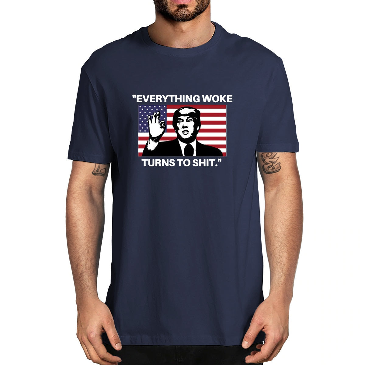 Everything Woke Turns to Shit! - MAGA Oversized T-Shirt - Liberty Essentials Apparel