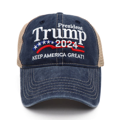Trump 2024 MAGA Mesh Cap - Liberty Essentials Apparel