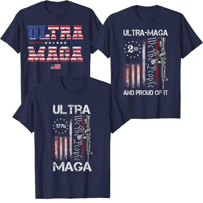 Ultra MAGA Pro-Trump US Flag T-Shirt - Liberty Essentials Apparel