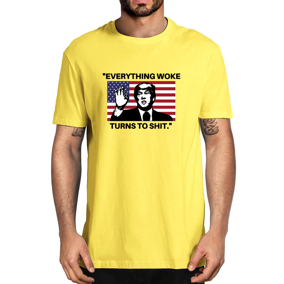 Everything Woke Turns to Shit! - MAGA Oversized T-Shirt - Liberty Essentials Apparel