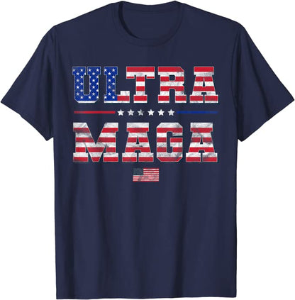 Ultra MAGA Pro-Trump US Flag T-Shirt - Liberty Essentials Apparel