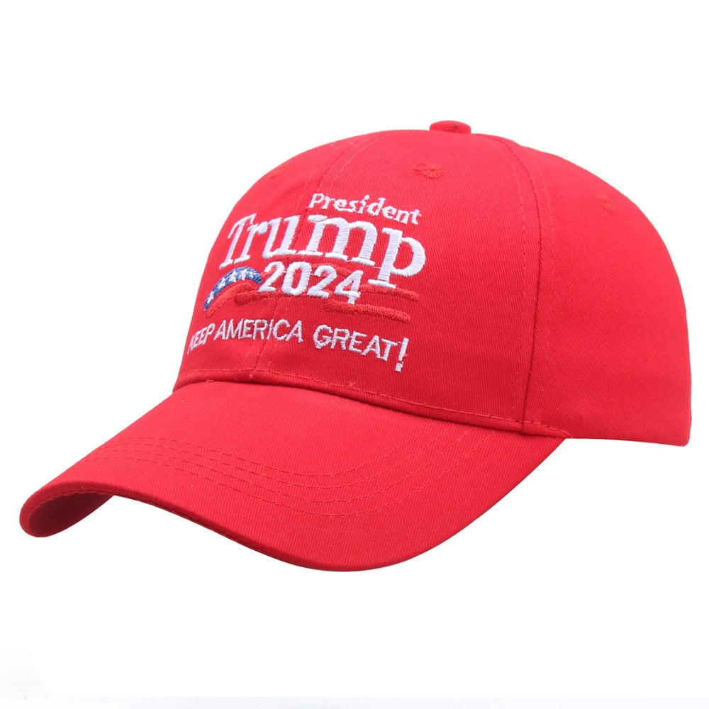 Republican Trump 2024 Baseball Cap - Embroidered Make America Great Again - Liberty Essentials Apparel