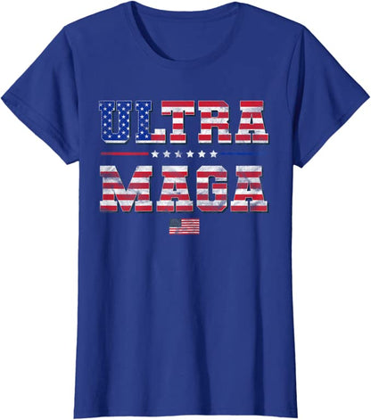 Ultra MAGA Pro-Trump US Flag T-Shirt - Liberty Essentials Apparel