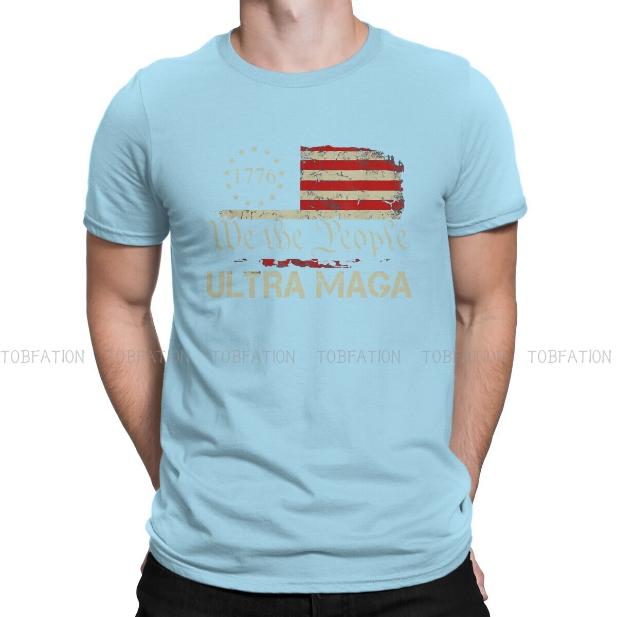 1776 We the People Flag T-Shirt: Pure Cotton Men's Fashion - Liberty Essentials Apparel