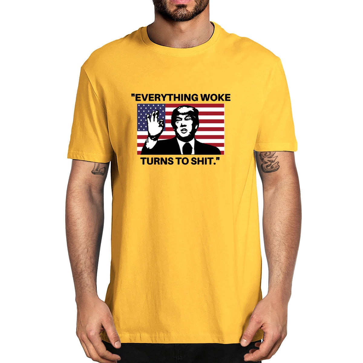 Everything Woke Turns to Shit! - MAGA Oversized T-Shirt - Liberty Essentials Apparel