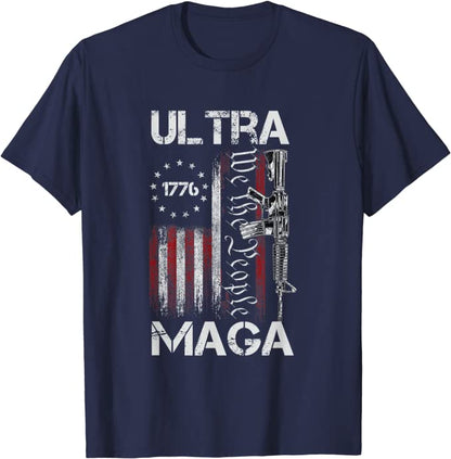 Ultra MAGA Pro-Trump US Flag T-Shirt - Liberty Essentials Apparel