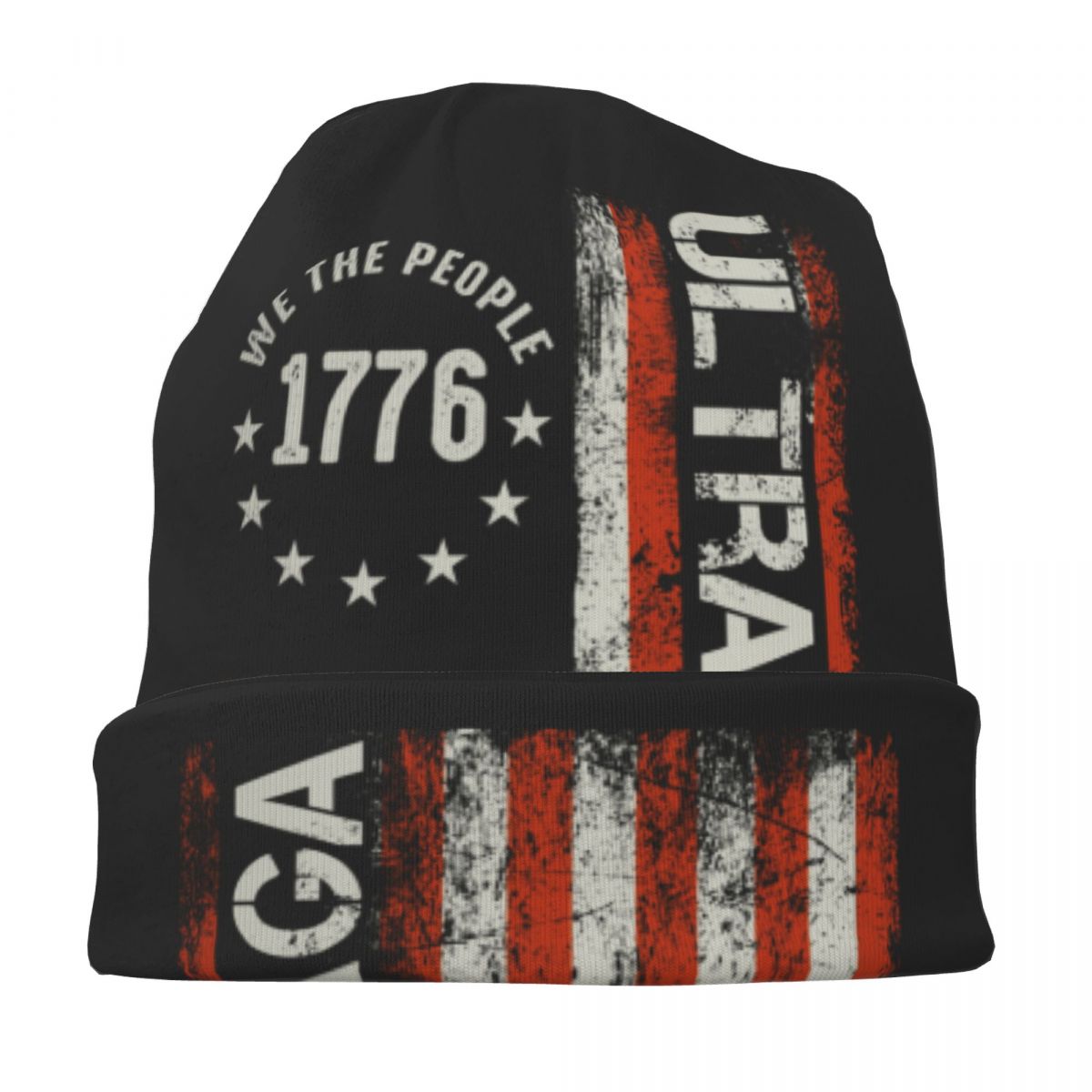 MAGA American Flag Warm Knitted Skullie - Liberty Essentials Apparel