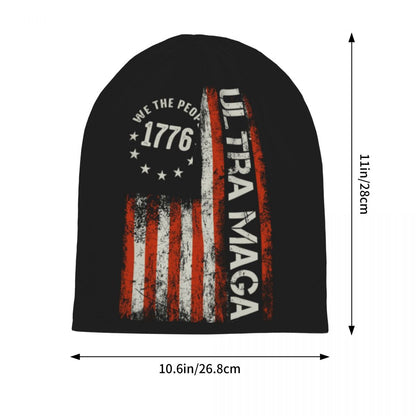 MAGA American Flag Warm Knitted Skullie - Liberty Essentials Apparel