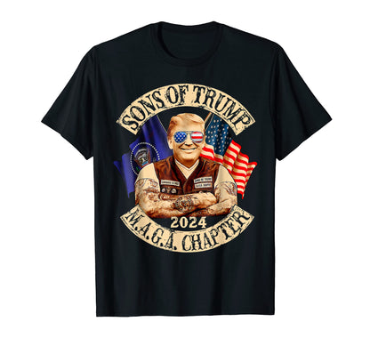 Sons of Trump MAGA Chapter - Ultra Maga Proud Pro-Trump 2024 Election T-Shirt - Liberty Essentials Apparel