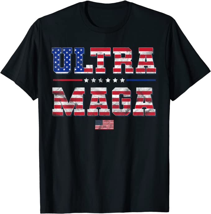 Ultra MAGA Pro-Trump US Flag T-Shirt - Liberty Essentials Apparel
