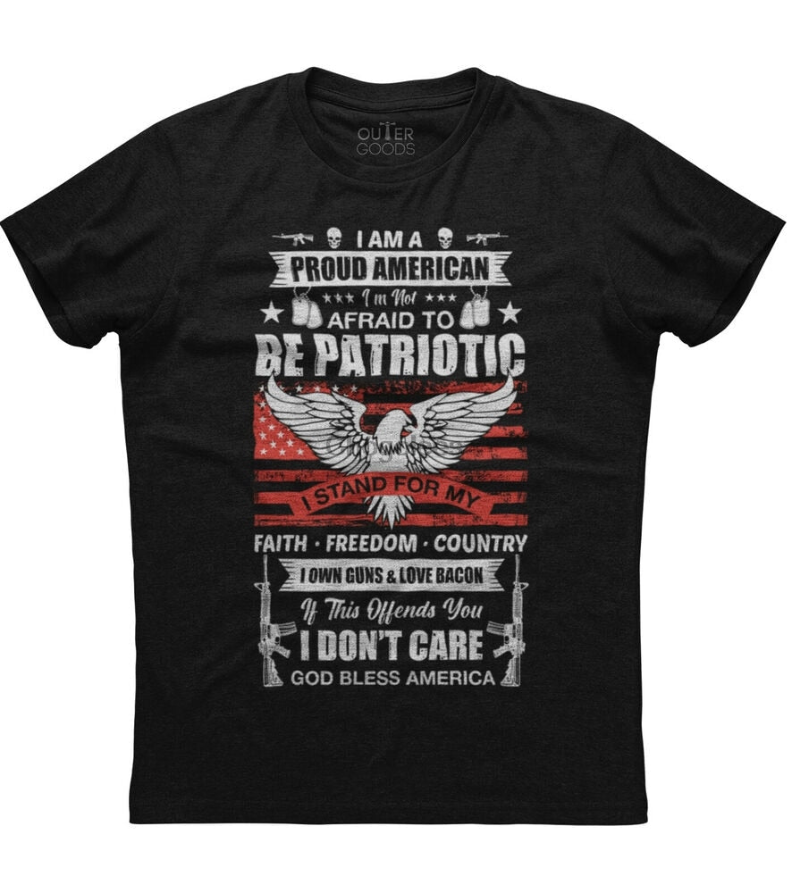 I AM A Proud American Patriotic T-shirt - Liberty Essentials Apparel