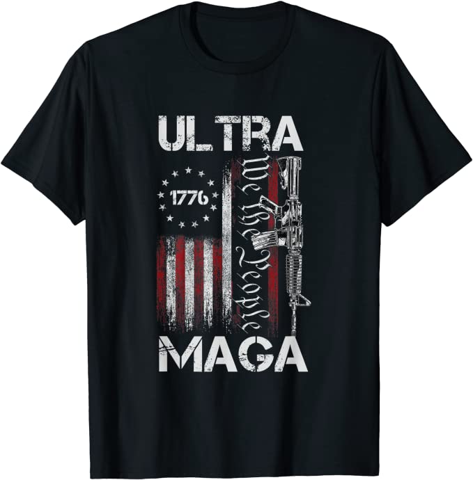 Ultra MAGA Pro-Trump US Flag T-Shirt - Liberty Essentials Apparel