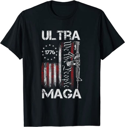 Ultra MAGA Pro-Trump US Flag T-Shirt - Liberty Essentials Apparel