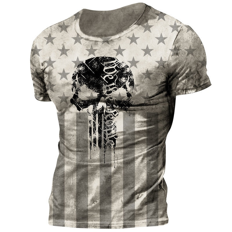 American Flag Vintage Print T-shirt - Liberty Essentials Apparel