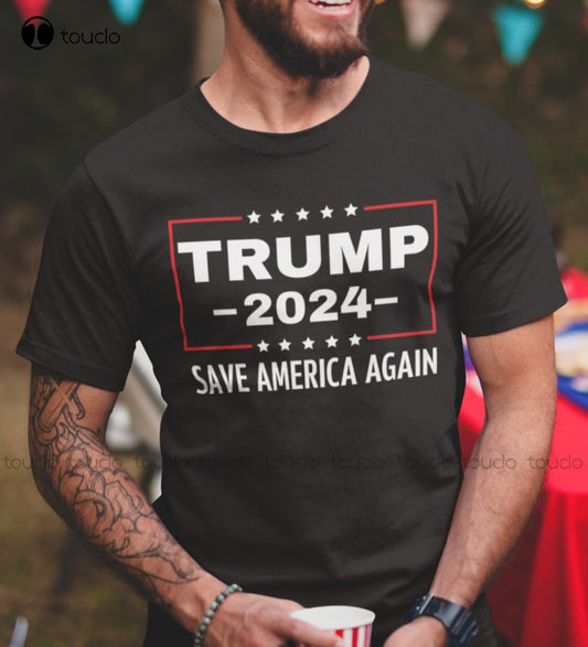 Trump 2024 - Save America Again T-shirt - Liberty Essentials Apparel