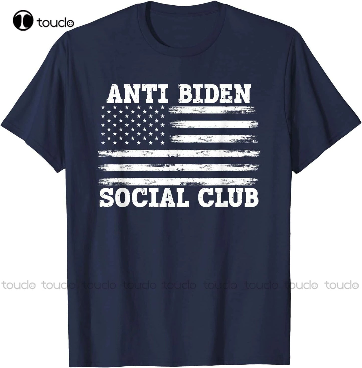 Anti Biden Social Club Distressed Us Flag T-Shirt - Liberty Essentials Apparel